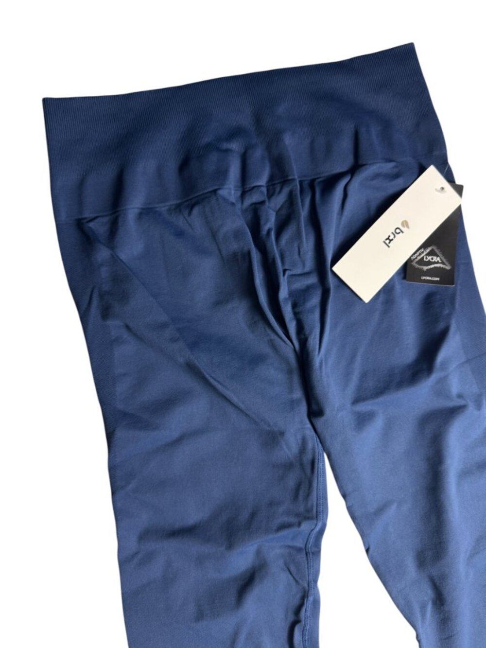 BRXL Seamless Scrunch Butt Leggings Women's L Navy Blue High Waist NWT